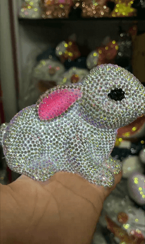 DIY glowing doll - Lighted sitting rabbit  (with glue tools)