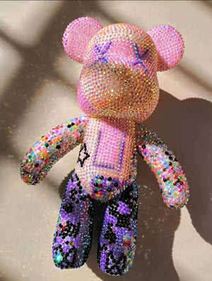 DIY Multiple Color Mixed Diamonds Popobe bear (with glue tools)