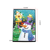 DIY Diamond Painting Notebook - Christmas snowman (With lines)
