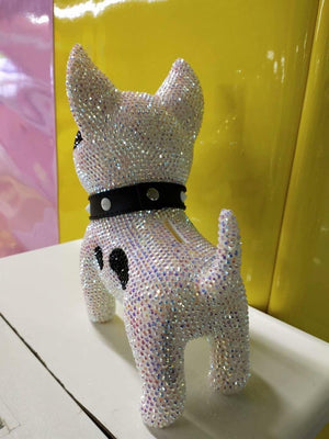 20cm high DIY Bull Terrier dog (with glue tools) - Hibah-Diamond painting art studio