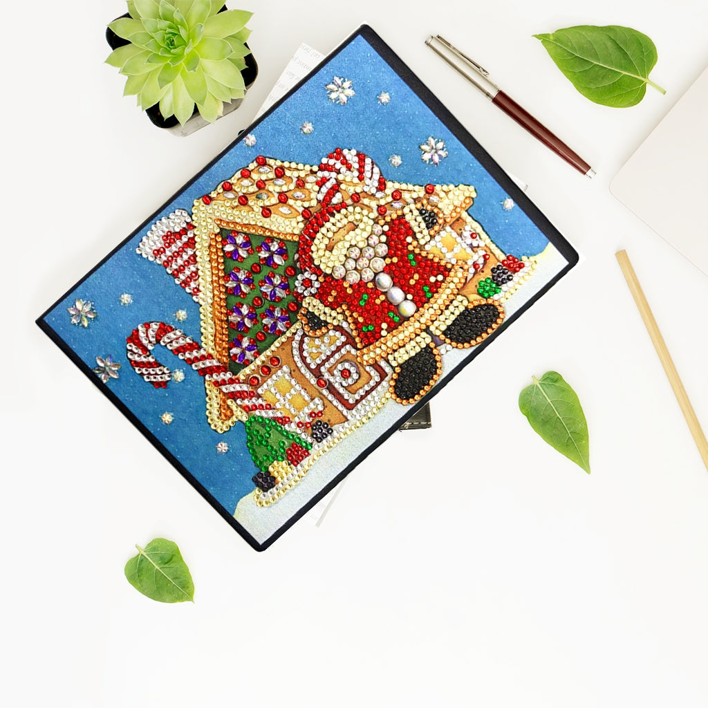DIY Diamond Painting Notebook - Santa Claus (With lines)