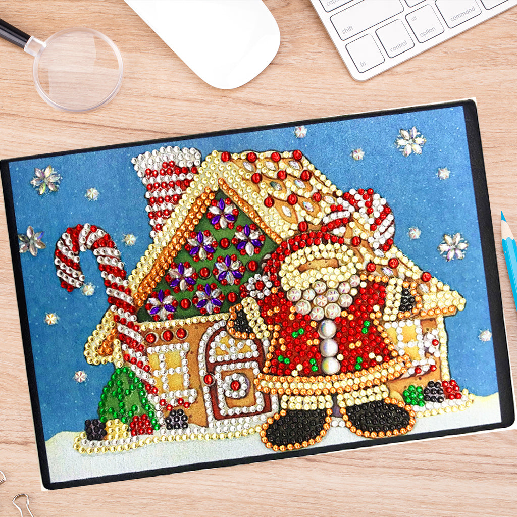 DIY Diamond Painting Notebook - Santa Claus (With lines)