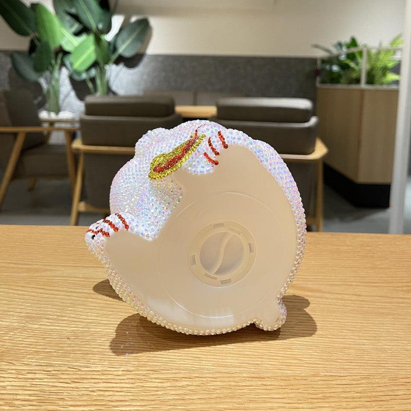 21cm high DIY Lucky cat with big tail (with glue tools) - Hibah-Diamond painting art studio