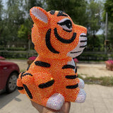 21cm high DIY Tiger (with glue tools) - Hibah-Diamond painting art studio