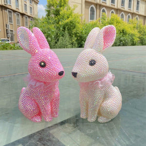 22cm high DIY cute rabbit (with glue tools) - Hibah-Diamond painting art studio