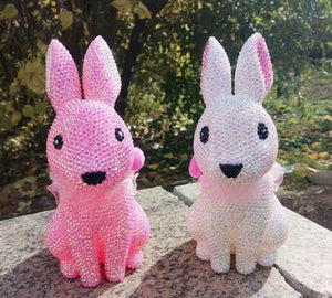22cm high DIY cute rabbit (with glue tools) - Hibah-Diamond painting art studio