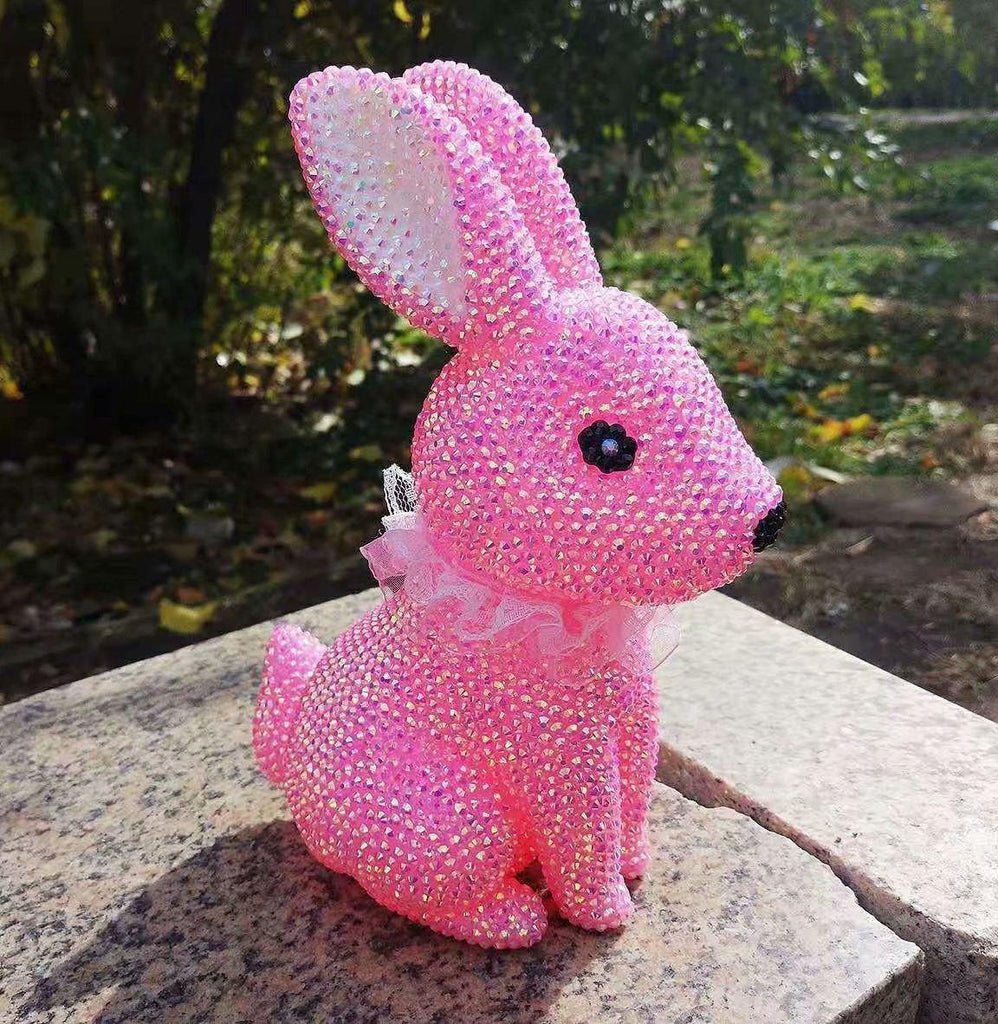 22cm high DIY cute rabbit (with glue tools) - Hibah-Diamond painting art studio