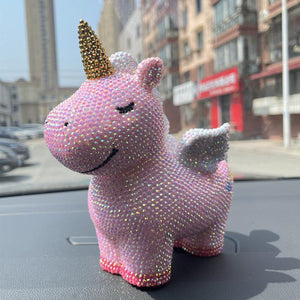 22cm high DIY pink unicorn  (with glue tools) - Hibah-Diamond painting art studio