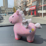 22cm high DIY pink unicorn  (with glue tools) - Hibah-Diamond painting art studio