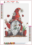 Full Diamond Painting kit - Christmas gnome holding balloons
