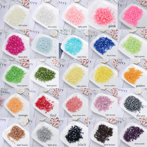 DIY Pure colors pearl flat bottom drills (1000pcs)