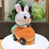 25cm high DIY Rabbit Carrot Cart (with glue tools) - Hibah-Diamond painting art studio