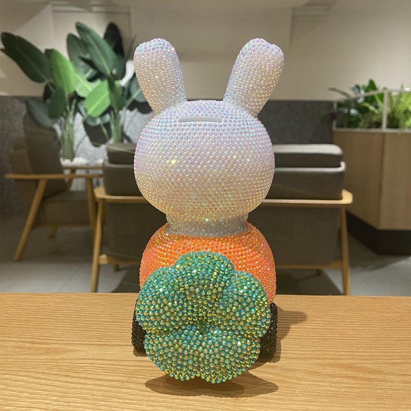 25cm high DIY Rabbit Carrot Cart (with glue tools) - Hibah-Diamond painting art studio