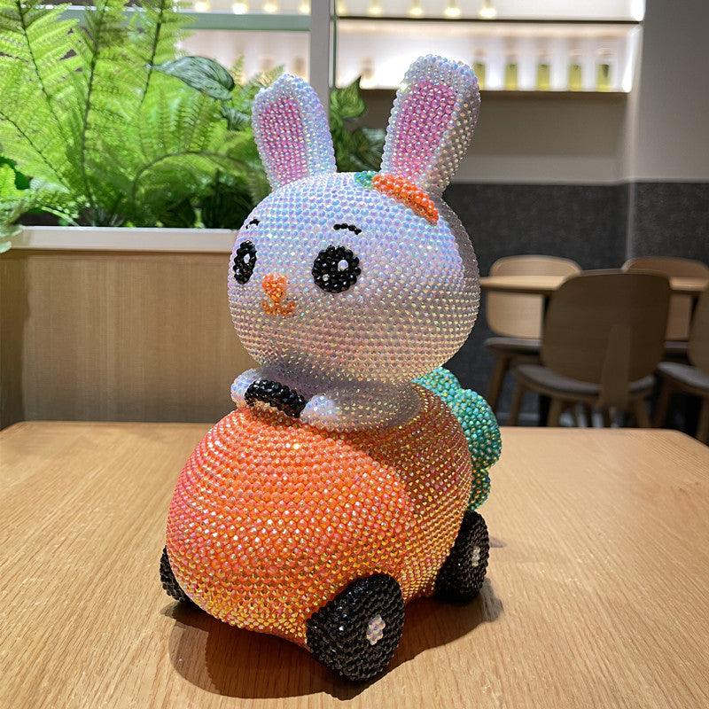 25cm high DIY Rabbit Carrot Cart (with glue tools) - Hibah-Diamond painting art studio