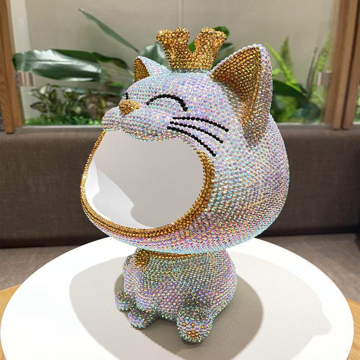 28cm high DIY big face cat (with glue tools) - Hibah-Diamond painting art studio