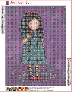Full Diamond Painting kit - Gorjuss girl - Pulling On Your Heart Strings