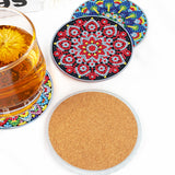 6 Pcs Diamond Painting Mandala Coasters with Holder
