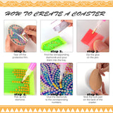 6 Pcs Diamond Painting Mandala Coasters with Holder