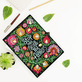 DIY Diamond Painting Notebook - Stop and smell the flower (No lines)