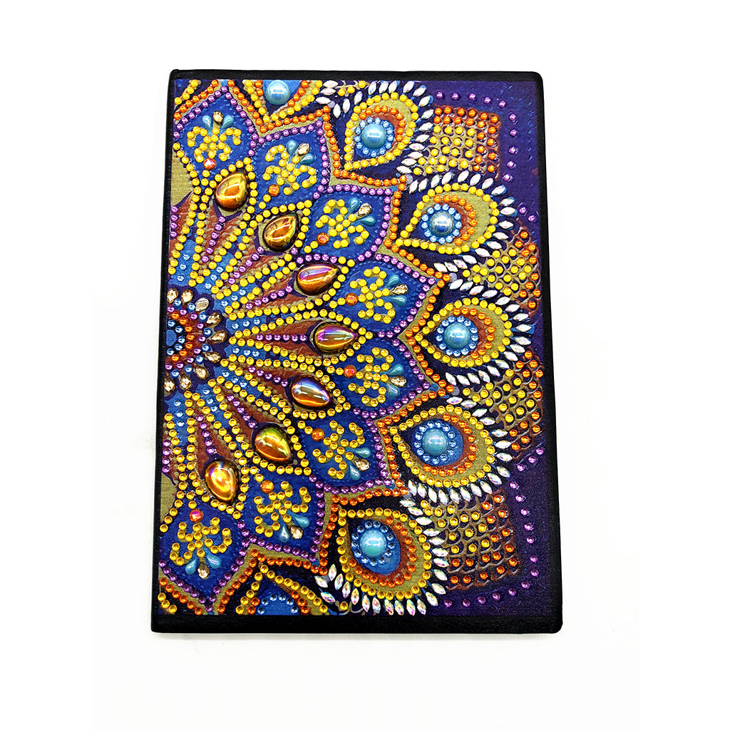 DIY Diamond Painting Notebook - Half mandala (No lines)