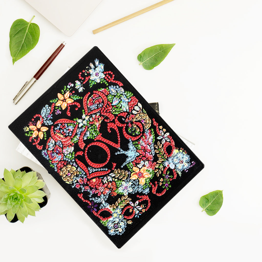 DIY Diamond Painting Notebook - LOVE (No lines)