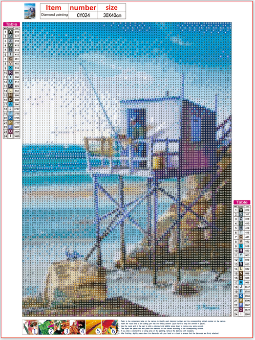 Full Diamond Painting kit - Small house on the sea