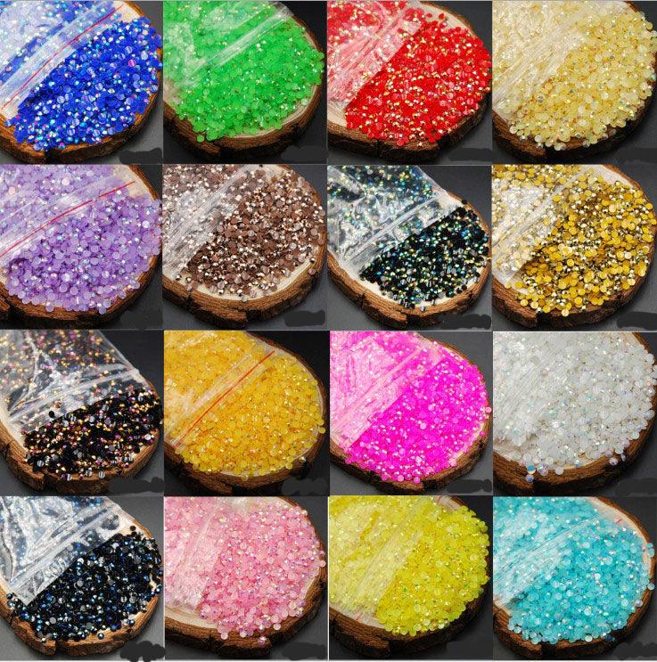 2MM 3MM 4MM jelly drill colorful AB drill nail drills (1000pcs) - Hibah-Diamond painting art studio