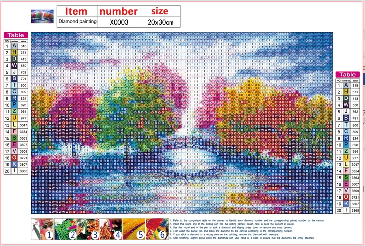 Full Diamond Painting kit - Colorful tree