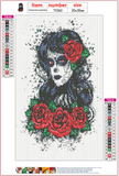 Full Diamond Painting kit - Skull girl