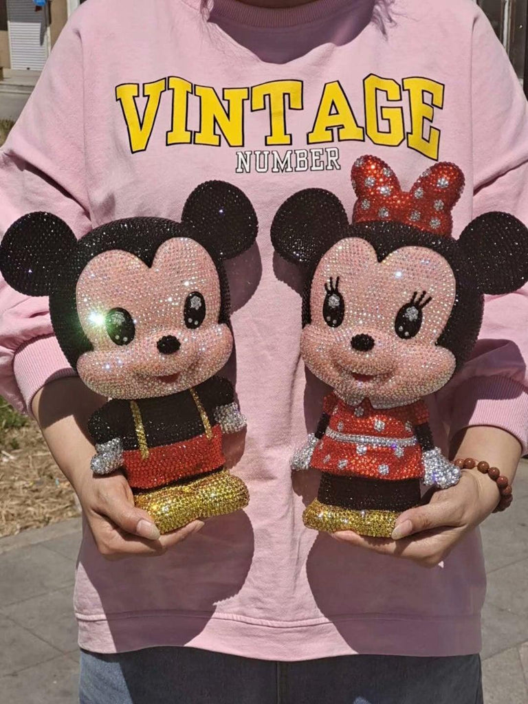 31cm high DIY Minnie Mickey  (with glue tools) - Hibah-Diamond painting art studio