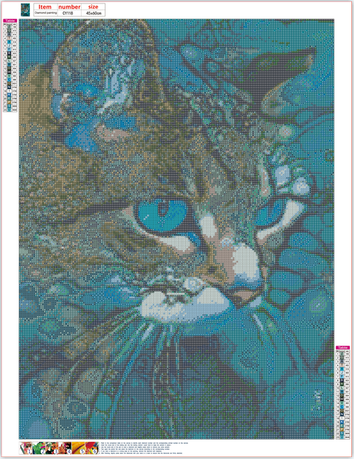 Full Diamond Painting kit - Cat