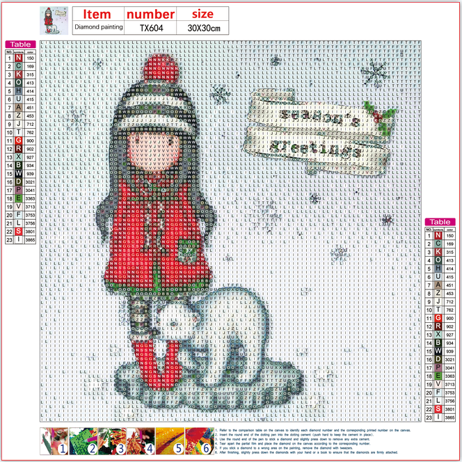 Full Diamond Painting kit - Gorjuss girl - Season's Greetings (Polar)