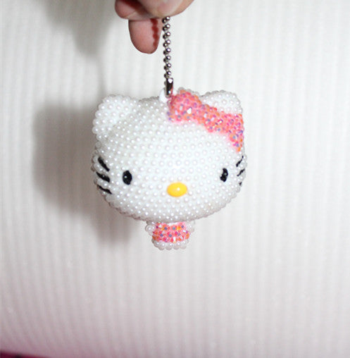 DIY Hello Kitty cat tape ruler Keychain  (with glue tools)