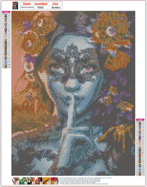 Full Diamond Painting kit - Pretty girl wearing a mask