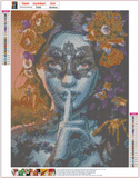 Full Diamond Painting kit - Pretty girl wearing a mask