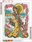 Full Diamond Painting kit - Flower of the East Geisha