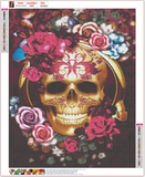 Full Diamond Painting kit - Skull and flowers