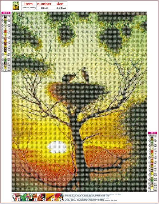 Full Diamond Painting kit - Bird's nest