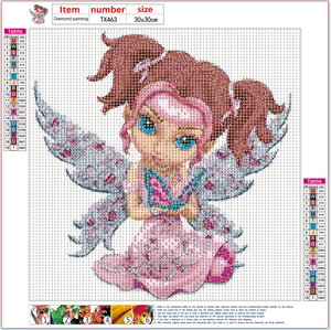 Full Diamond Painting kit - Cute butterfly elf