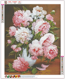 Full Diamond Painting kit - Beautiful peonies
