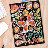 DIY Diamond Painting Notebook - Spread joy (No lines)
