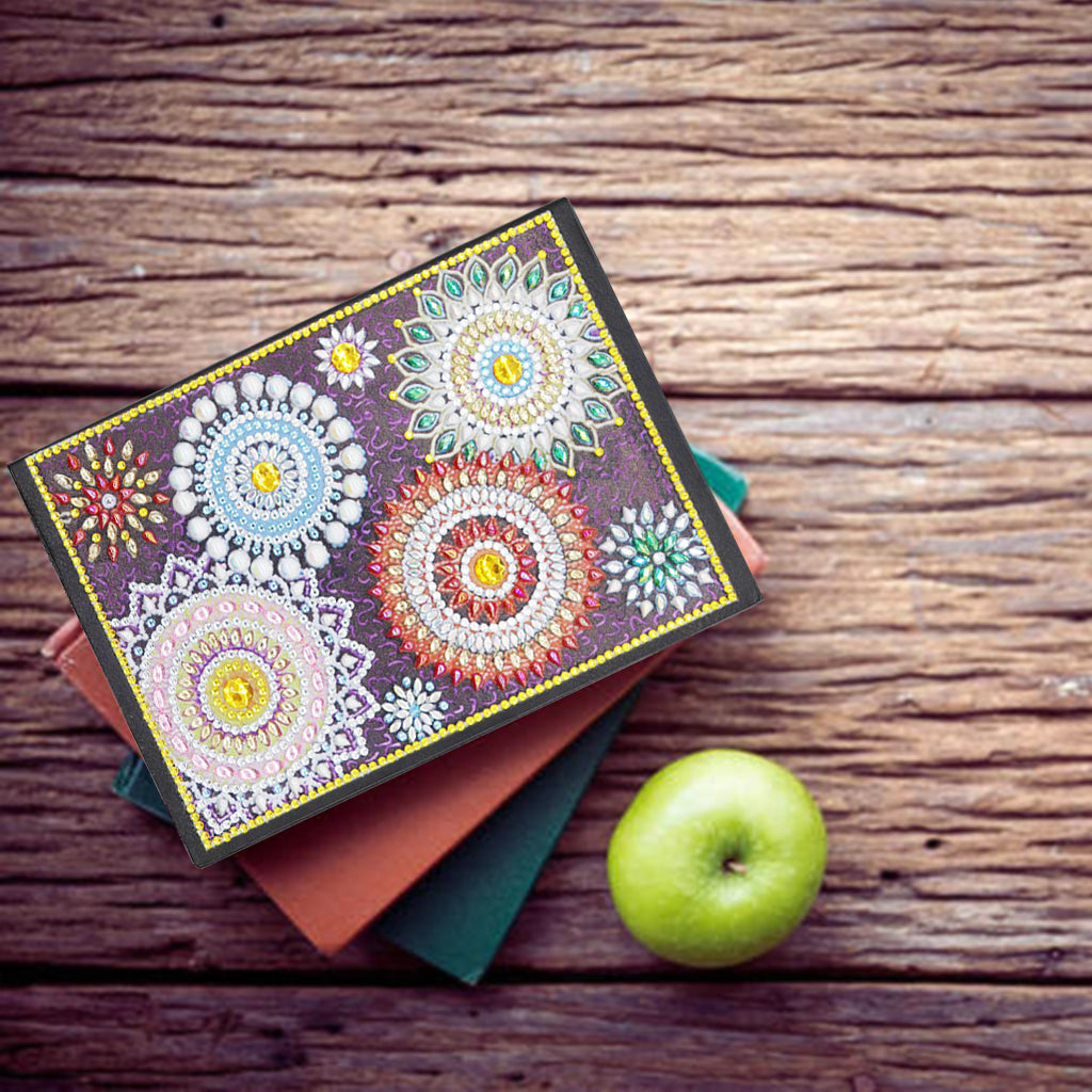 DIY Diamond Painting Notebook - Flowers (No lines)