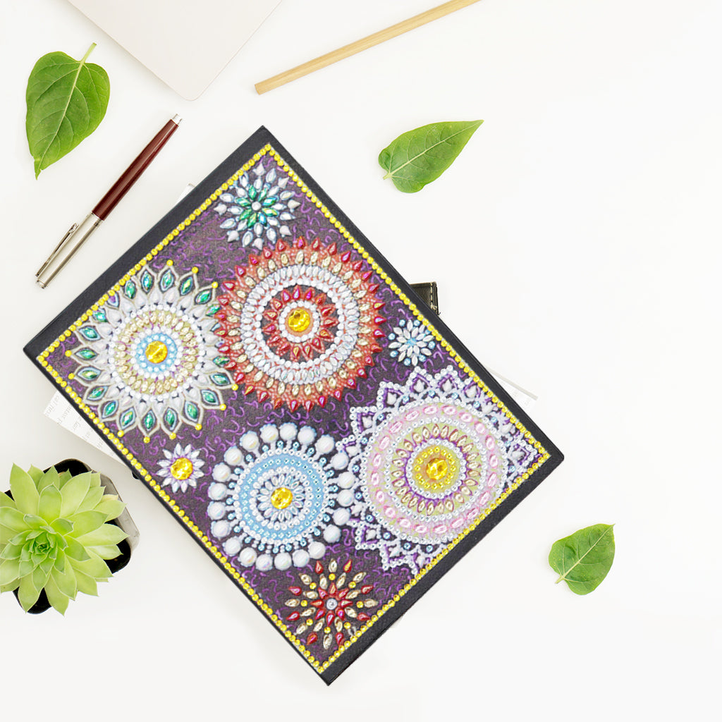 DIY Diamond Painting Notebook - Flowers (No lines)