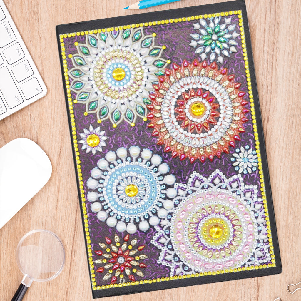 DIY Diamond Painting Notebook - Flowers (No lines)