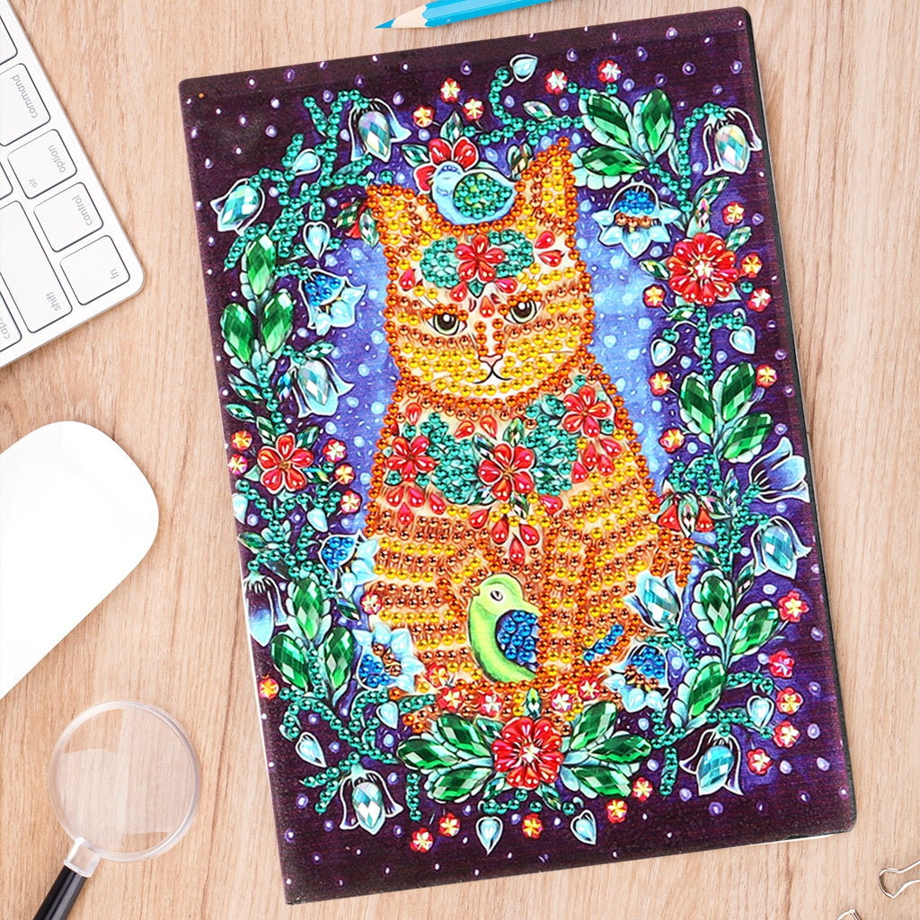 DIY Diamond Painting Notebook - Cat (No lines)