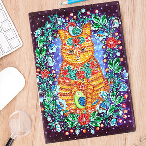 DIY Diamond Painting Notebook - Cat (No lines)