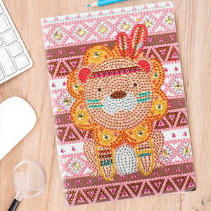 DIY Diamond Painting Notebook - Lion (No lines)