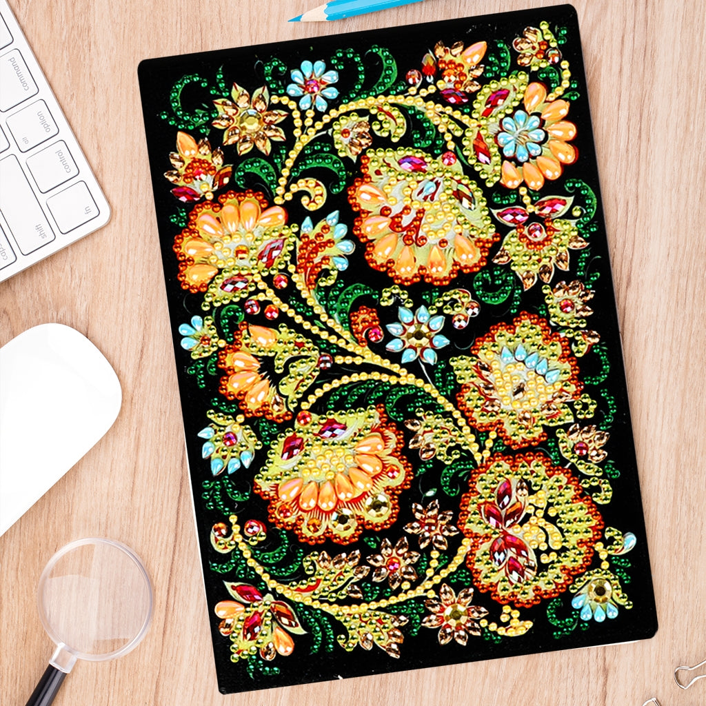DIY Diamond Painting Notebook - Flower (No lines)