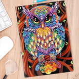 DIY Diamond Painting Notebook - Owl (No lines)