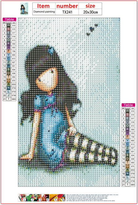 Full Diamond Painting kit - Gorjuss girl